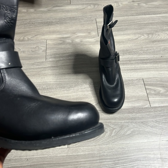 Red Wings Buckle Black Leather Boots (13) - Picture 17 of 17